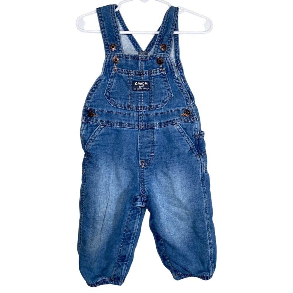 OshKosh B'gosh Classic Blue Kids Overalls size 12 months
